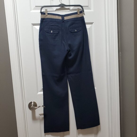 Elevenses Navy Blue High Waisted Paints | 4 - Picture 4 of 6